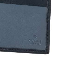Gucci Blue Microguccissima Leather Bifold Wallet