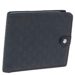 Gucci Blue Microguccissima Leather Bifold Wallet