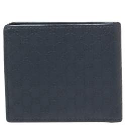 Gucci Blue Microguccissima Leather Bifold Wallet