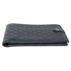 Gucci Blue Microguccissima Leather Bifold Wallet