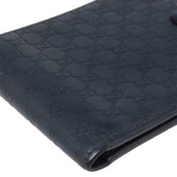 Gucci Blue Microguccissima Leather Bifold Wallet
