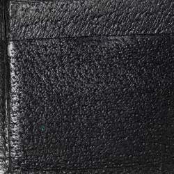Gucci Black Grained Leather Web Logo Bifold Wallet