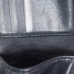 Pre Owned محفظة غوتشي جلد ميكروغوتشيسيما أزرق كحلي ثنائية الطية