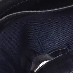 Pre Owned محفظة غوتشي جلد ميكروغوتشيسيما أزرق كحلي ثنائية الطية