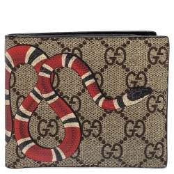 Gucci Kingsnake print GG Supreme zip around wallet  Zip around wallet,  Wallet men, Leather wallet mens