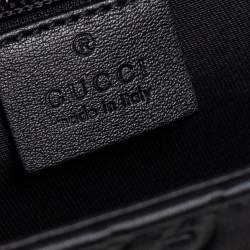Pre Owned Gucci Black Guccissima Leather Combination Lock Briefcase