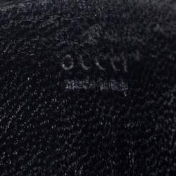 Gucci Black Leather Interlocking G Logo Card Case 