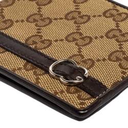 Gucci Brown/Beige GG Canvas and Leather Bifold Wallet