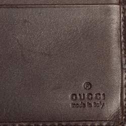 Gucci Brown/Beige GG Canvas and Leather Bifold Wallet