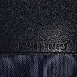 Pre Owned محفظة غوتشي طويلة قلاب جلد غوتشيسيما كحلي