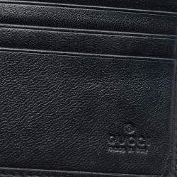 مملوكة مسبقًا Gucci Black Leather Money Clip Bifold Wallet