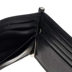 مملوكة مسبقًا Gucci Black Leather Money Clip Bifold Wallet