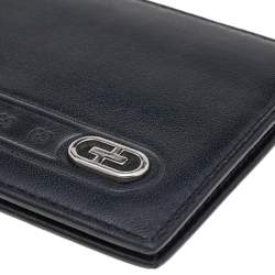 مملوكة مسبقًا Gucci Black Leather Money Clip Bifold Wallet