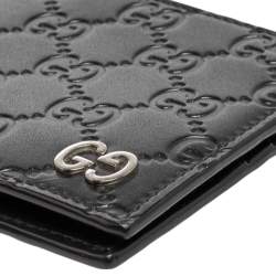 Gucci Black Signature Leather Bifold Wallet