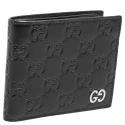 Gucci Black Signature Leather Bifold Wallet