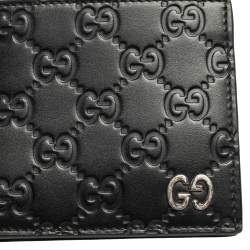 Gucci Black Signature Leather Bifold Wallet