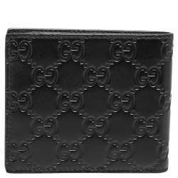 Gucci Black Signature Leather Bifold Wallet