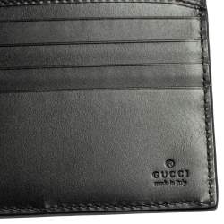 Gucci Black Signature Leather Bifold Wallet