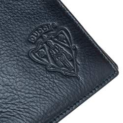 مملوكة مسبقًا محفظة غوتشي ثنائي الطية جلد أسود