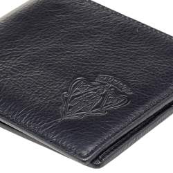 مملوكة مسبقًا محفظة غوتشي ثنائي الطية جلد أسود