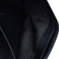 مملوكة مسبقًا محفظة غوتشي ثنائي الطية جلد أسود