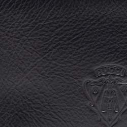 مملوكة مسبقًا محفظة غوتشي ثنائي الطية جلد أسود