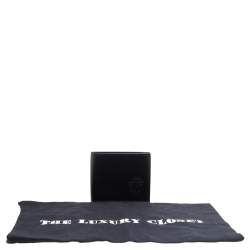 مملوكة مسبقًا محفظة غوتشي ثنائي الطية جلد أسود