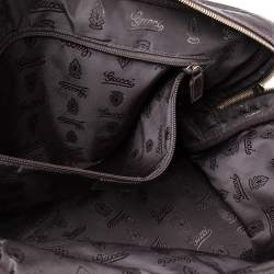 Gucci Brown GG Embossed Leather Briefcase