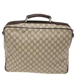Gucci Beige/Brown GG Coated Canvas And Leather Medium Briefcase