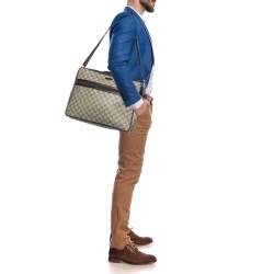Gucci Beige/Brown GG Coated Canvas And Leather Medium Briefcase