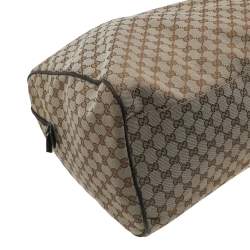 Gucci Beige/Ebony GG Canvas and Leather Carryall Duffle Bag