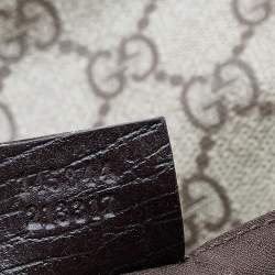 Gucci Beige/Brown GG Supreme Canvas And Leather Web Detail Messenger Bag