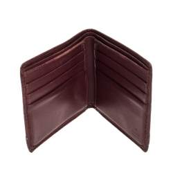 Pre Owned محفظة غوتشي جلد غوتشيسيما أحمر ثنائية الطي