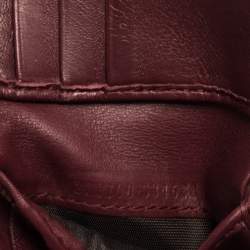 Pre Owned محفظة غوتشي جلد غوتشيسيما أحمر ثنائية الطي