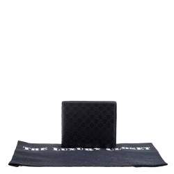 مملوكة مسبقًا Gucci Black Microguccissima Leather Money Clip Bifold Wallet