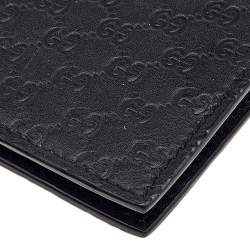 Pre Owned Gucci Black Microguccissima Leather Money Clip Wallet