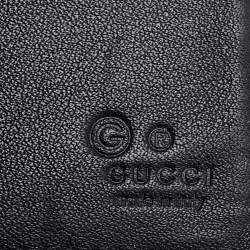 Pre Owned Gucci Black Microguccissima Leather Money Clip Wallet