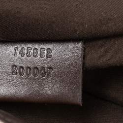 Pre Owned Gucci Beige/Brown GG Canvas And Leather Laptop Briefcase