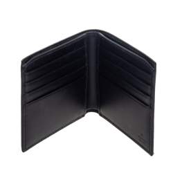 Gucci Black GG Supreme Canvas Kingsnake Print Bifold Wallet