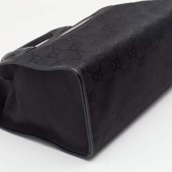 Pre Owned Gucci Black GG Nylon And Leather GG Off the Grid Tote