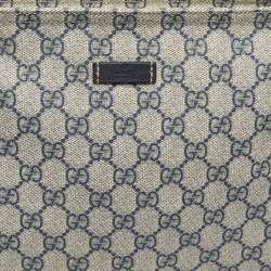 مملوكة مسبقًا حقيبة ماسنجر غوتشي كانفاس جي جي سوبريم بيج/أزرق كحلي بسحاب علوي 