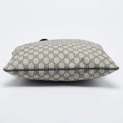 مملوكة مسبقًا حقيبة ماسنجر غوتشي كانفاس جي جي سوبريم بيج/أزرق كحلي بسحاب علوي 