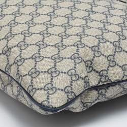 مملوكة مسبقًا حقيبة ماسنجر غوتشي كانفاس جي جي سوبريم بيج/أزرق كحلي بسحاب علوي 