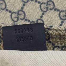 مملوكة مسبقًا حقيبة ماسنجر غوتشي كانفاس جي جي سو بريم بيج/أزرق كحلي بسحاب علوي 