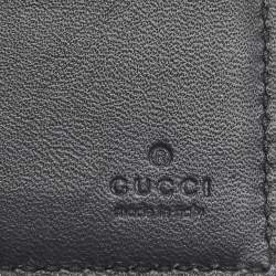 Gucci Black Leather Web Elastic Wallet
