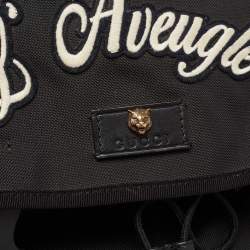 مملوكة مسبقًا حقيبة ظهر غوتشي كانفاس أسود مطرز