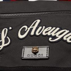 مملوكة مسبقًا حقيبة ظهر غوتشي كانفاس أسود مطرز