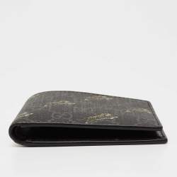Gucci Black/Grey GG Supreme Canvas Tiger Print Bifold Wallet