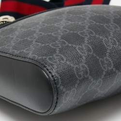 Gucci Black GG Supreme Canvas and Leather Small Messenger Bag