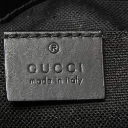 Gucci Black GG Supreme Canvas and Leather Small Messenger Bag